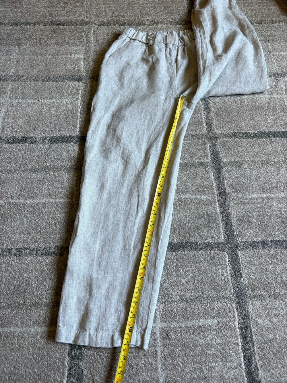 Quince Women’s 100% European Linen Pants Flax Beige Small